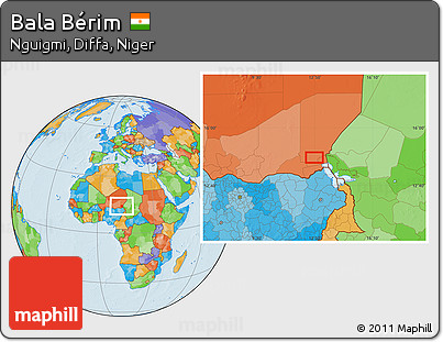 Political Location Map of Bala Bérim