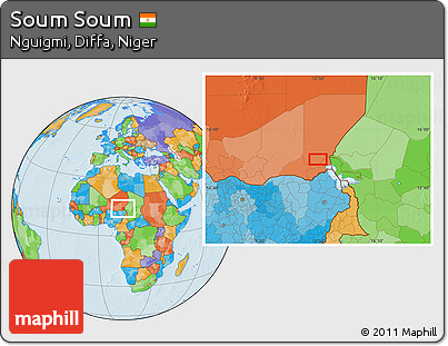 Political Location Map of Soum Soum