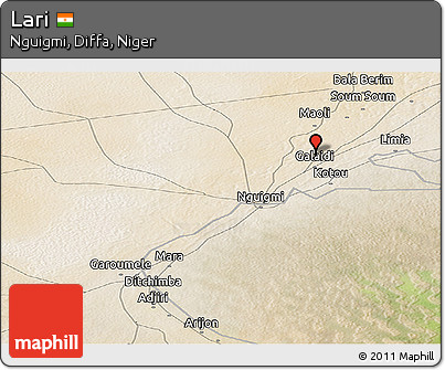 Satellite Panoramic Map of Lari