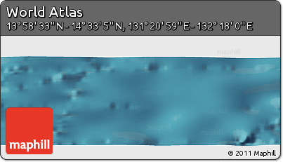 Satellite Panoramic Map of the Area around 14° 15' 49" N, 131° 49' 29" E