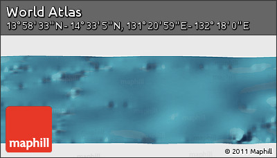 Satellite Panoramic Map of the Area around 14° 15' 49" N, 131° 49' 29" E