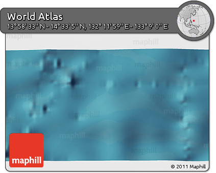 Satellite 3D Map of the Area around 14° 15' 49" N, 132° 40' 30" E