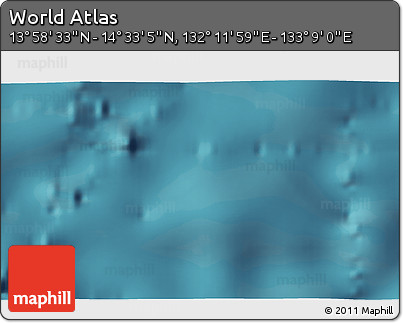 Satellite 3D Map of the Area around 14° 15' 49" N, 132° 40' 30" E