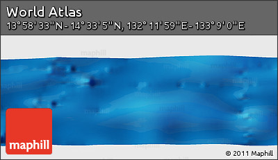 Physical Panoramic Map of the Area around 14° 15' 49" N, 132° 40' 30" E