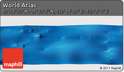 Physical Panoramic Map of the Area around 14° 15' 49" N, 132° 40' 30" E