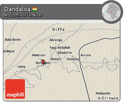 Shaded Relief 3D Map of Dandaloa