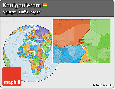Political Location Map of Koulgoulerom