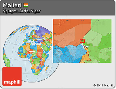 Political Location Map of Maliari
