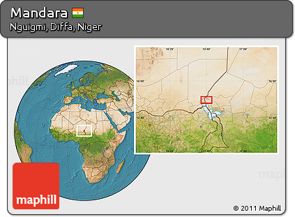 Satellite Location Map of Mandara