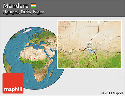 Satellite Location Map of Mandara
