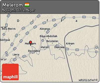 Shaded Relief Map of Mélérom