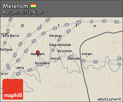 Shaded Relief Map of Mélérom