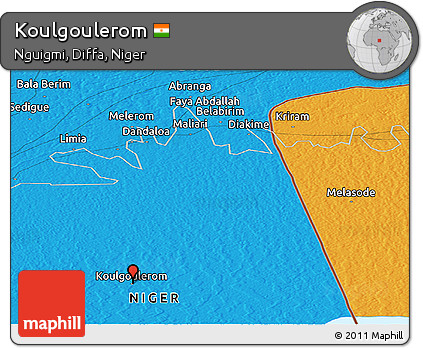Political Panoramic Map of Koulgoulerom