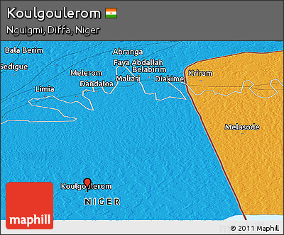 Political Panoramic Map of Koulgoulerom