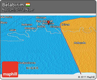 Political Panoramic Map of Bélabirim