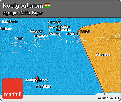 Political Panoramic Map of Koulgoulerom