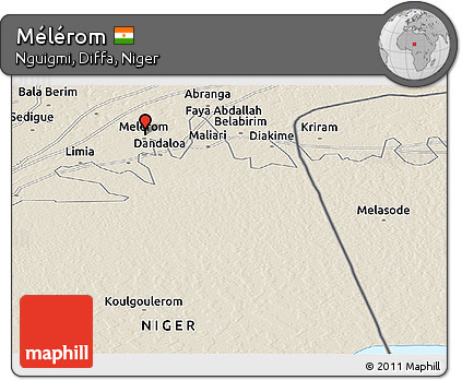 Shaded Relief Panoramic Map of Mélérom
