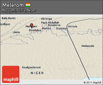 Shaded Relief Panoramic Map of Mélérom