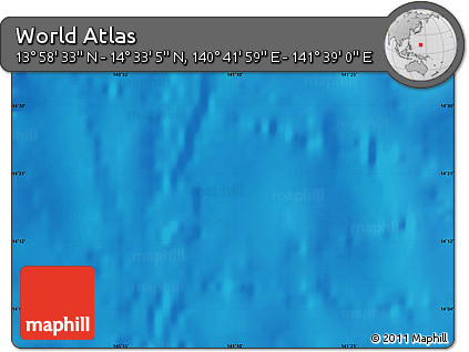 Physical Map of the Area around 14° 15' 49" N, 141° 10' 30" E