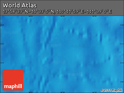 Physical Map of the Area around 14° 15' 49" N, 141° 10' 30" E