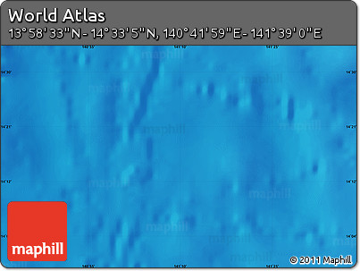 Physical Map of the Area around 14° 15' 49" N, 141° 10' 30" E