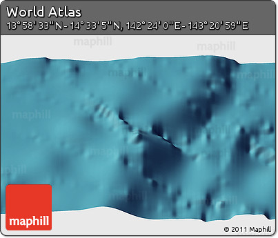 Satellite 3D Map of the Area around 14° 15' 49" N, 142° 52' 30" E