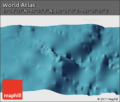 Satellite 3D Map of the Area around 14° 15' 49" N, 142° 52' 30" E