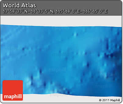 Shaded Relief 3D Map of the Area around 14° 15' 49" N, 146° 16' 30" E