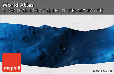 Physical Panoramic Map of the Area around 14° 15' 49" N, 147° 7' 30" E