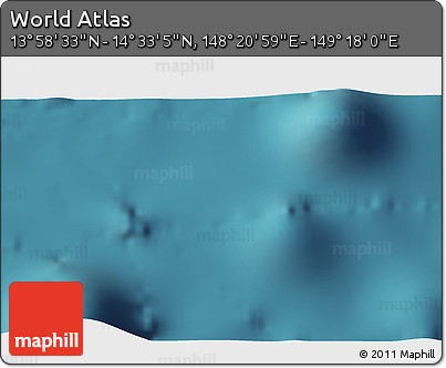 Satellite 3D Map of the Area around 14° 15' 49" N, 148° 49' 29" E