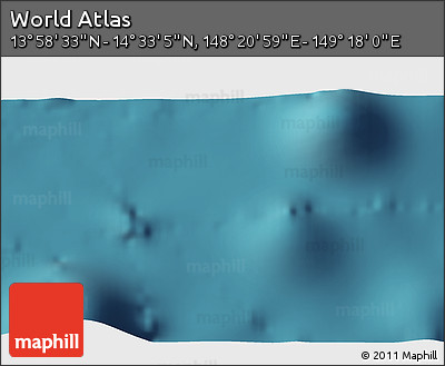 Satellite 3D Map of the Area around 14° 15' 49" N, 148° 49' 29" E