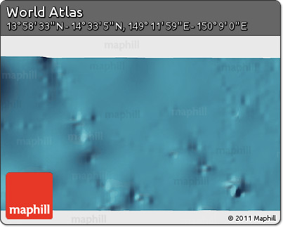 Satellite 3D Map of the Area around 14° 15' 49" N, 149° 40' 30" E
