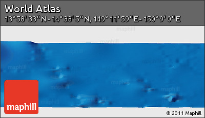 Physical Panoramic Map of the Area around 14° 15' 49" N, 149° 40' 30" E