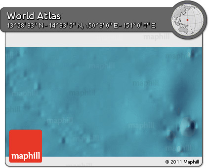 Satellite 3D Map of the Area around 14° 15' 49" N, 150° 31' 30" E