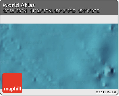 Satellite 3D Map of the Area around 14° 15' 49" N, 150° 31' 30" E