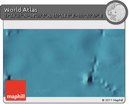 Satellite 3D Map of the Area around 14° 15' 49" N, 151° 22' 30" E