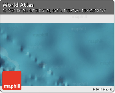 Satellite 3D Map of the Area around 14° 15' 49" N, 151° 13' 29" W