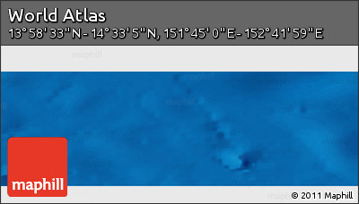 Physical Panoramic Map of the Area around 14° 15' 49" N, 152° 13' 29" E