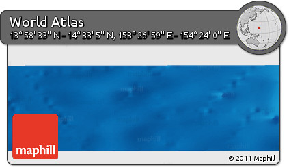 Physical Panoramic Map of the Area around 14° 15' 49" N, 153° 55' 30" E