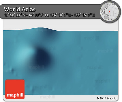 Satellite 3D Map of the Area around 14° 15' 49" N, 154° 46' 30" E