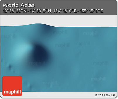 Satellite 3D Map of the Area around 14° 15' 49" N, 154° 46' 30" E
