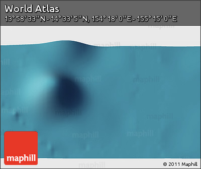 Satellite 3D Map of the Area around 14° 15' 49" N, 154° 46' 30" E