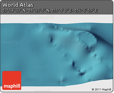 Satellite 3D Map of the Area around 14° 15' 49" N, 155° 37' 30" E