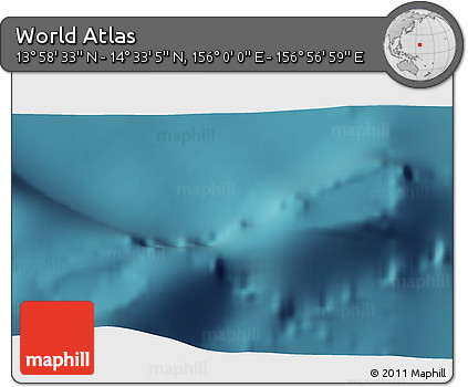 Satellite 3D Map of the Area around 14° 15' 49" N, 156° 28' 29" E
