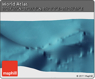 Satellite 3D Map of the Area around 14° 15' 49" N, 156° 28' 29" E