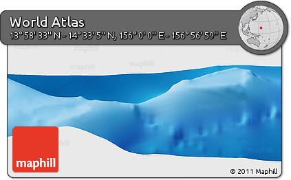 Physical Panoramic Map of the Area around 14° 15' 49" N, 156° 28' 29" E