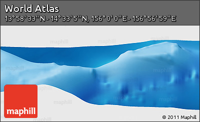 Physical Panoramic Map of the Area around 14° 15' 49" N, 156° 28' 29" E