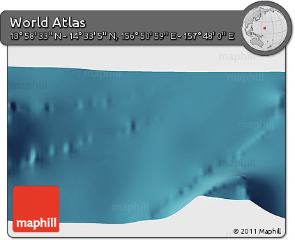 Satellite 3D Map of the Area around 14° 15' 49" N, 157° 19' 29" E