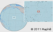 Gray Location Map of the area around 14° 15' 49" N, 157° 10' 30" W, hill shading