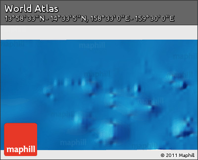 Physical 3D Map of the Area around 14° 15' 49" N, 159° 1' 30" E